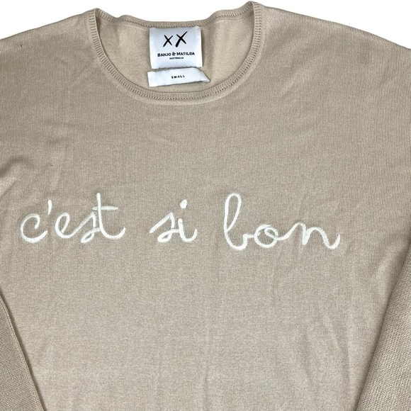 Banjo & Matilda Australia C'est Si Bon Sweater Cashmere Silk Small - Picture 5 of 12